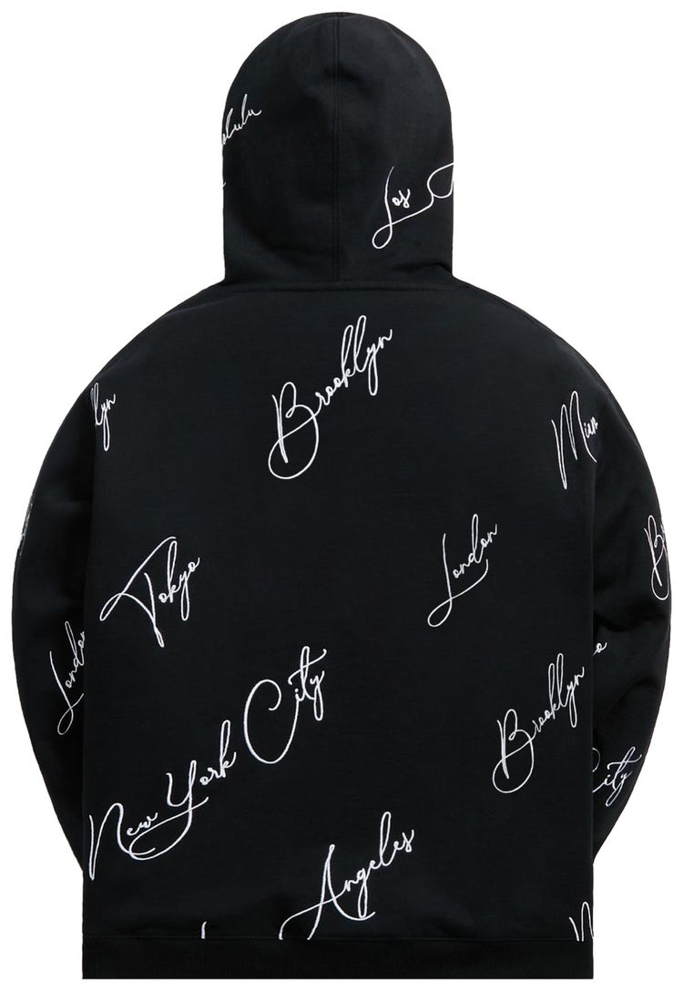Kith City Script Hoodie Black
