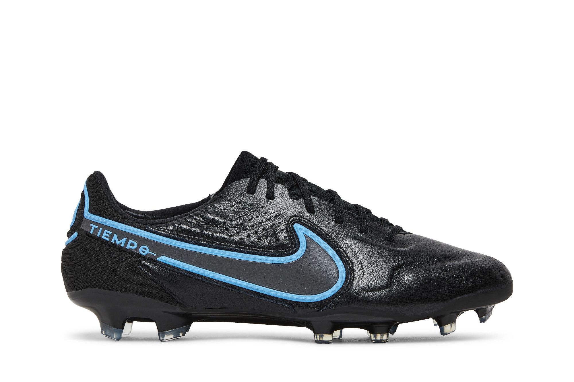 Black and blue nike tiempo outlet