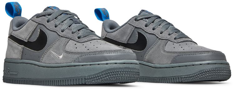 Nike Air Force 1 Low GS Cut Out Swoosh   Smoke Grey