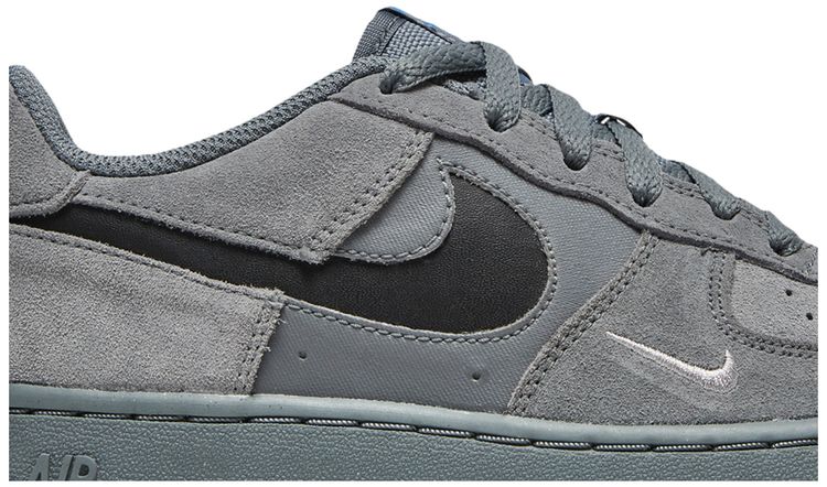 Nike Air Force 1 Low GS Cut Out Swoosh   Smoke Grey