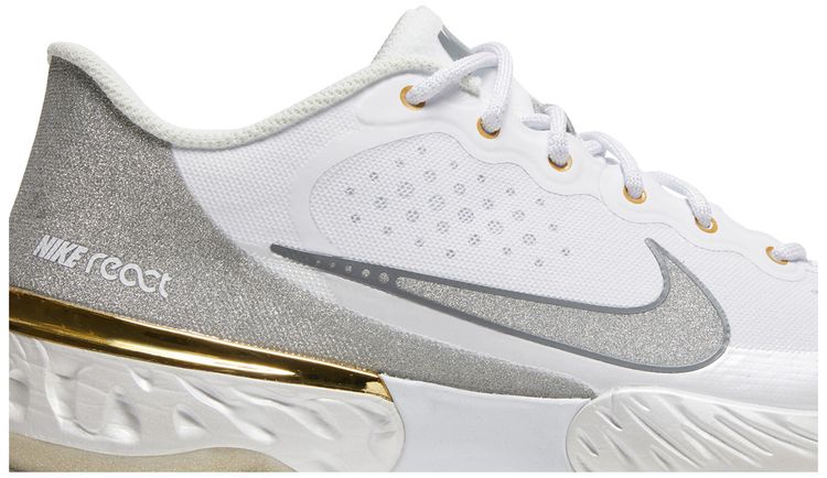 Nike Alpha Huarache Elite 3 Low White Metallic Silver
