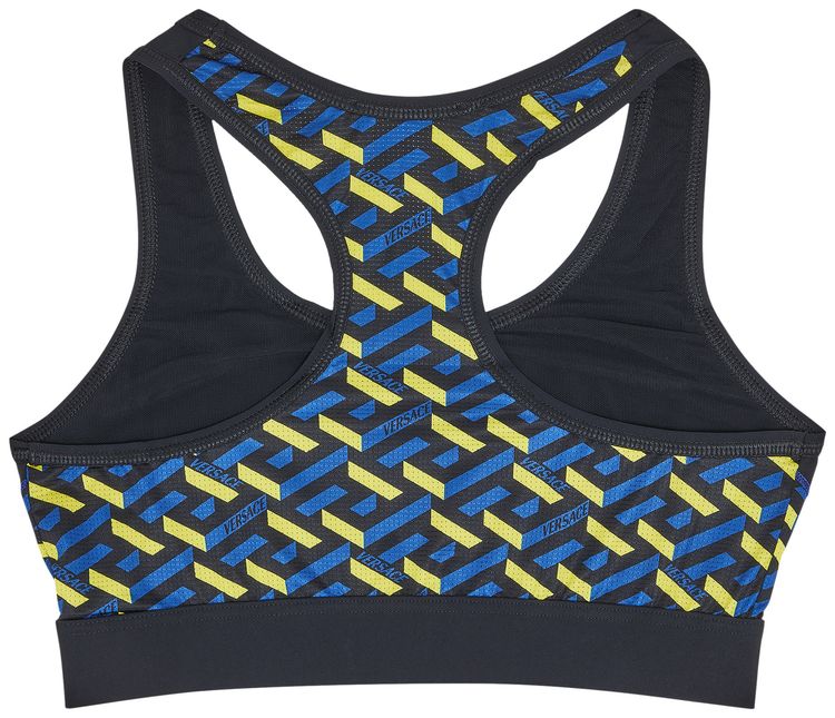 Versace Monogram Print Sports Bra BlackPrint