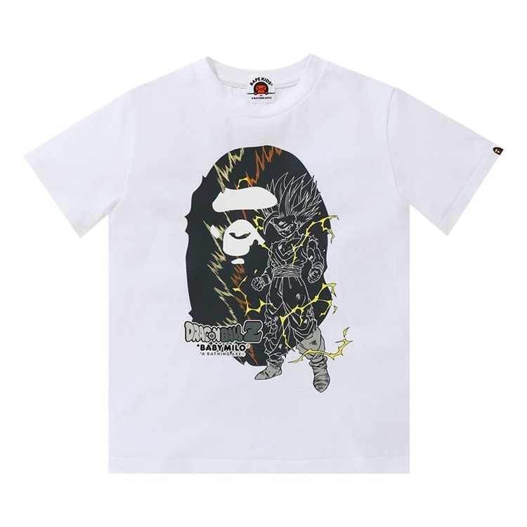 BAPE x Dragon Ball Z Son Gohan Big Ape Head Tee White