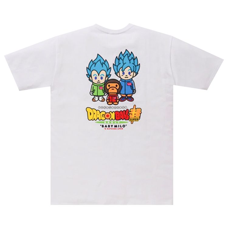 BAPE x Dragon Ball Z Super Son Goku  Vegeta Tee White
