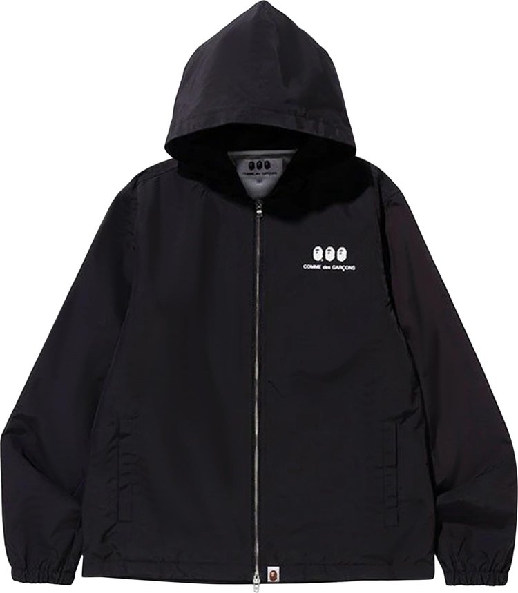 Buy BAPE x Comme des Garçons Hooded Coaches Jacket 'Black' - 0039 ...