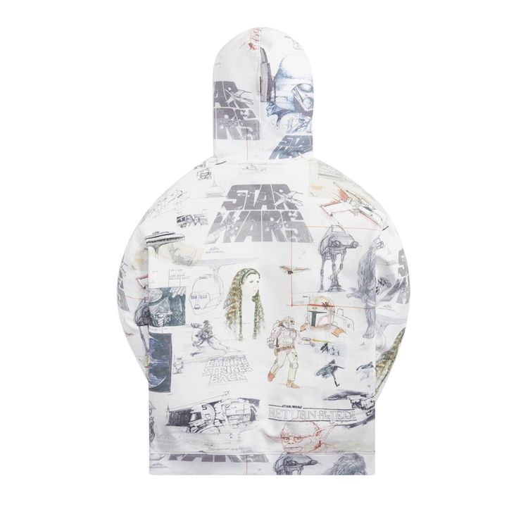 Kith For Star Wars Sketches Hoodie White