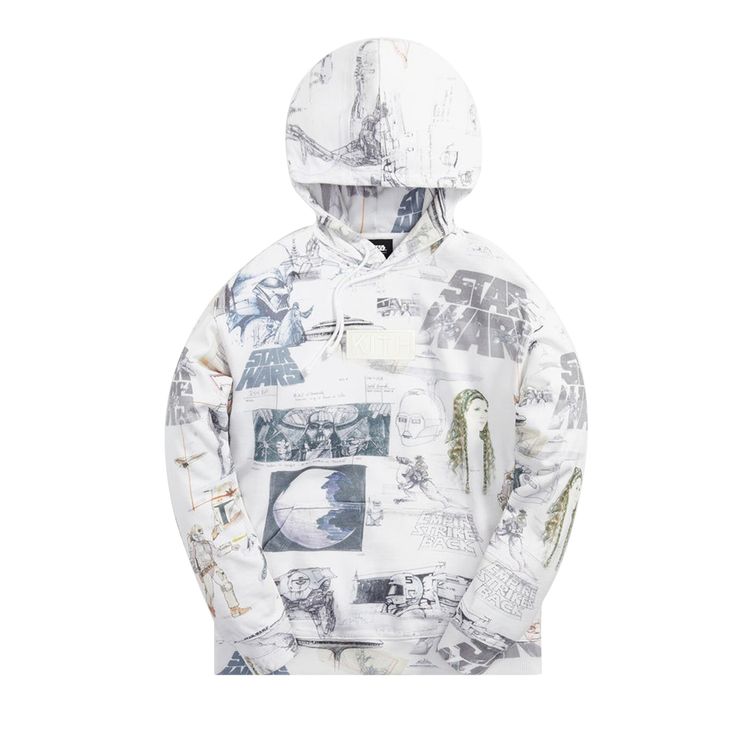 Kith For Star Wars Sketches Hoodie White