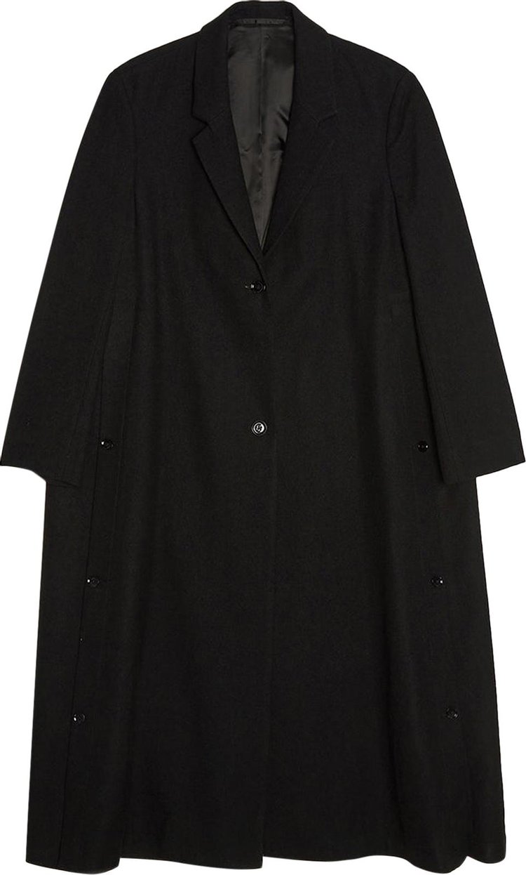 Lemaire Coat With Slits 'Black'