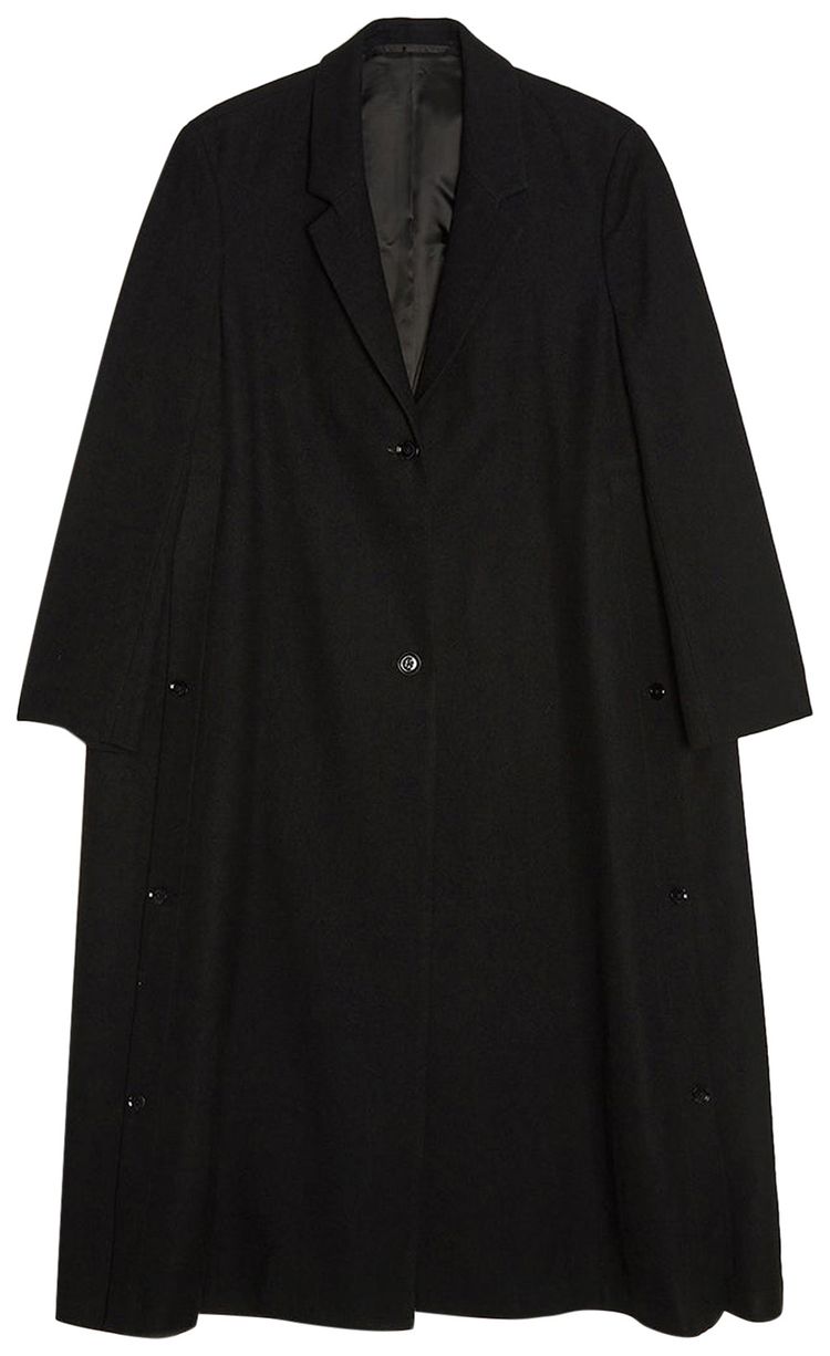 Lemaire Coat With Slits 'Black'