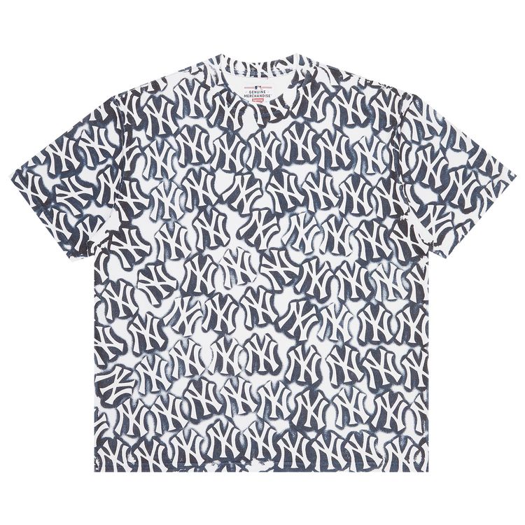 Supreme x New York Yankees Airbrush Short Sleeve Top White