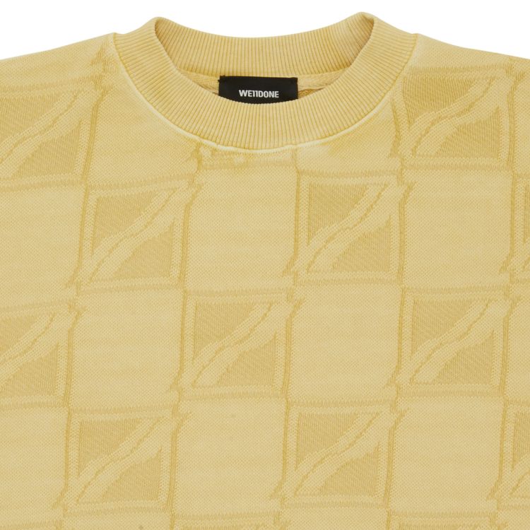 We11done Oversized All Over Jacquard Zurry Sweatshirt Ivory