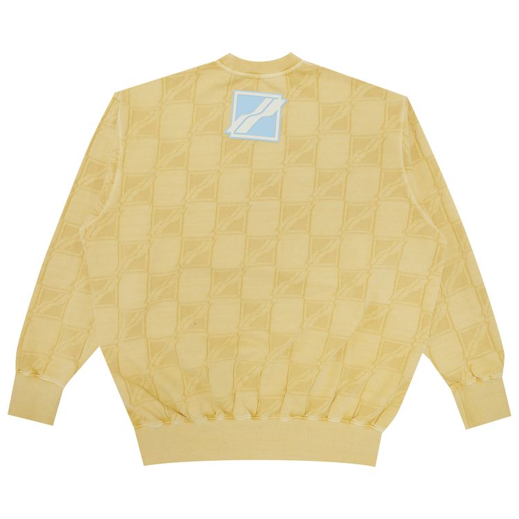 We11done Oversized All Over Jacquard Zurry Sweatshirt Ivory