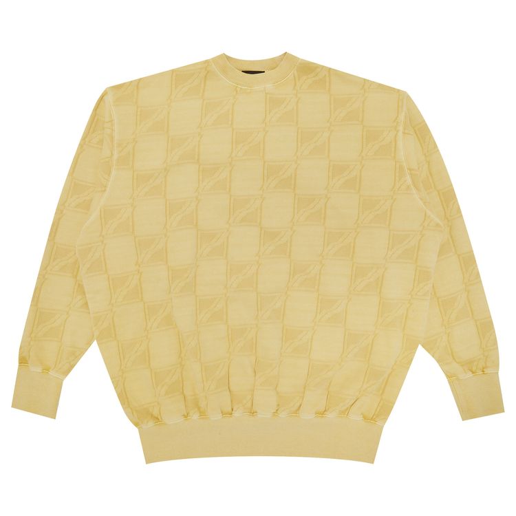 We11done Oversized All Over Jacquard Zurry Sweatshirt Ivory