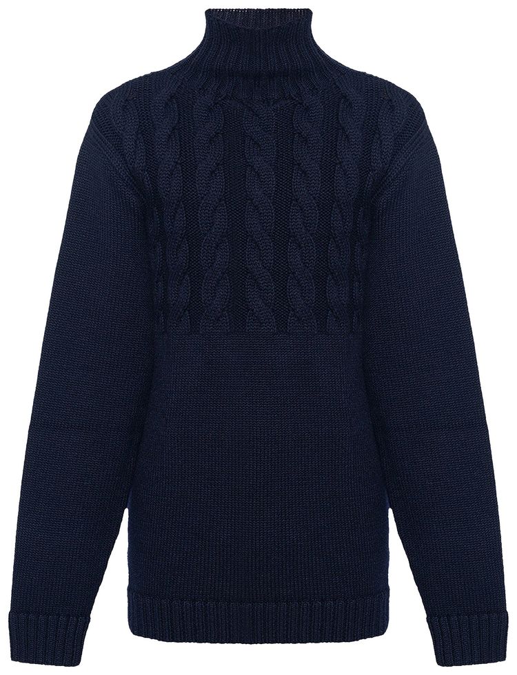 Maison Margiela 4 Stitch Turtleneck Sweater Navy
