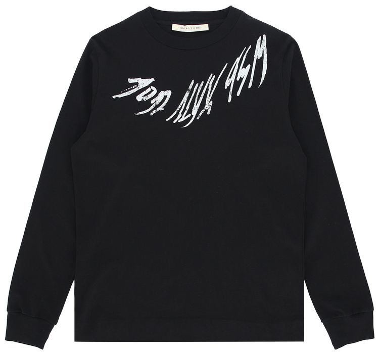 1017 ALYX 9SM Script Long Sleeve Tee Black