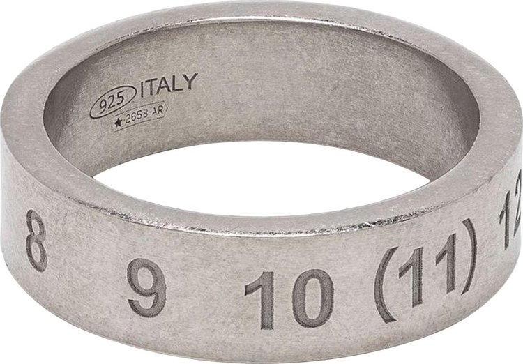 Maison Margiela Thick Logo Ring Silver