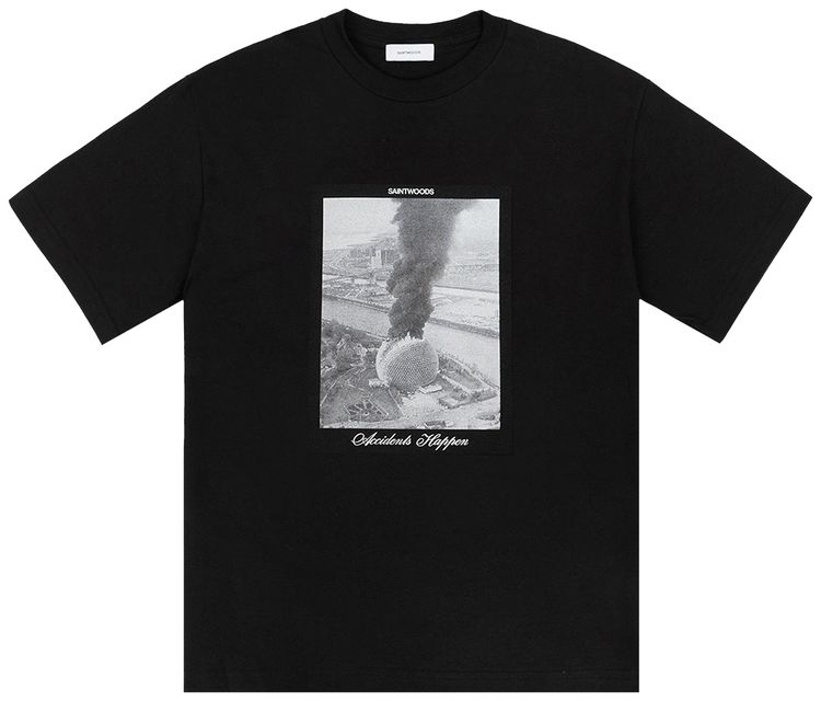 Saintwoods Accidents Happen T Shirt Black