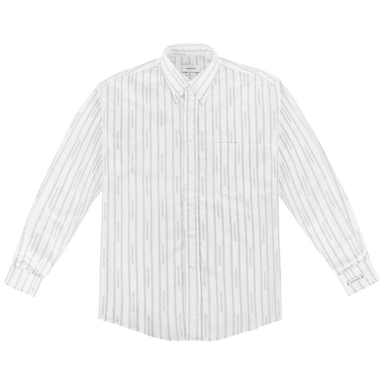 Saintwoods Stripe Formal Shirt WhiteGrey