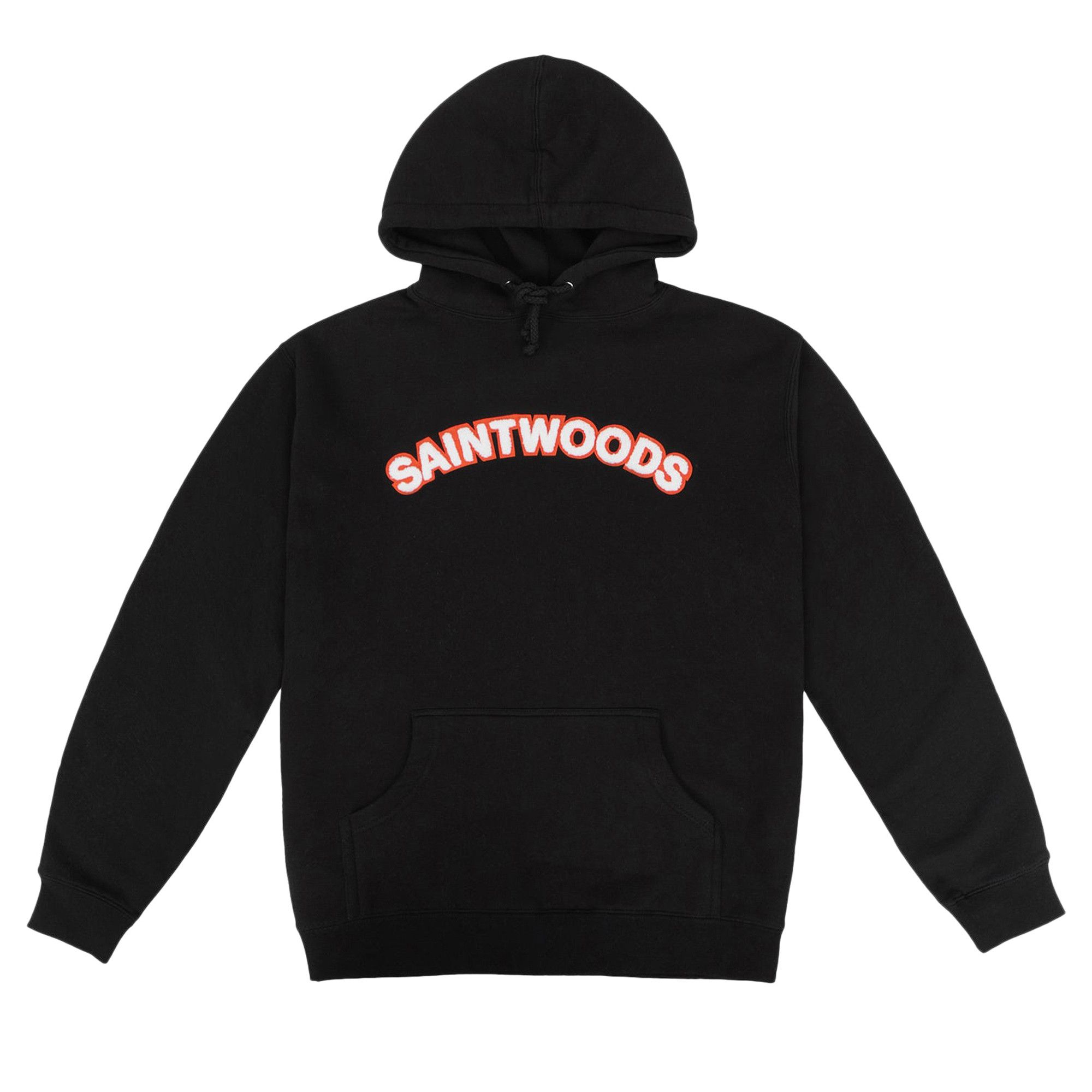 Buy Saintwoods Chenille Patch Hoodie 'Black' - SW01213 BLAC | GOAT MX