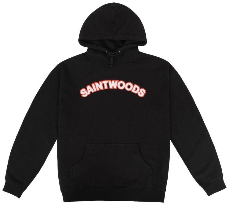 Saintwoods Chenille Patch Hoodie Black