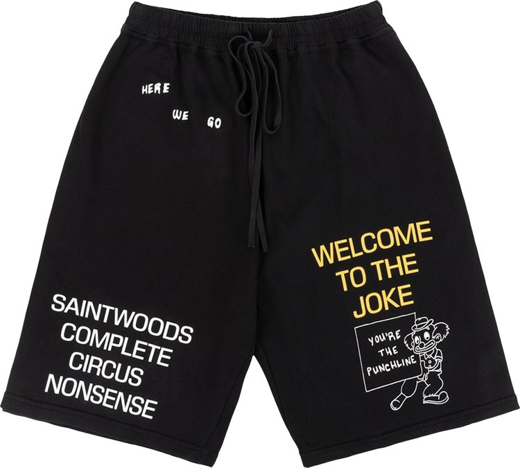 Saintwoods YouRe The Punchline Shorts Black