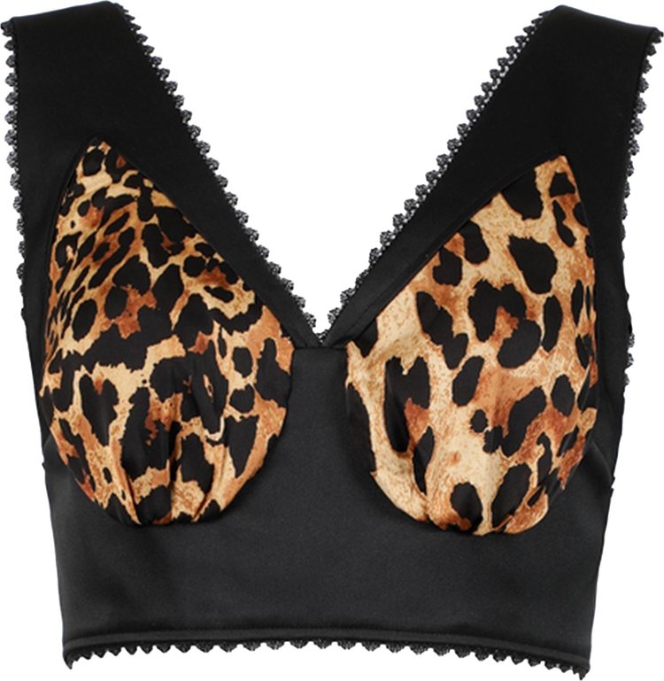 Paco Rabanne Cropped Top 'Leopard'