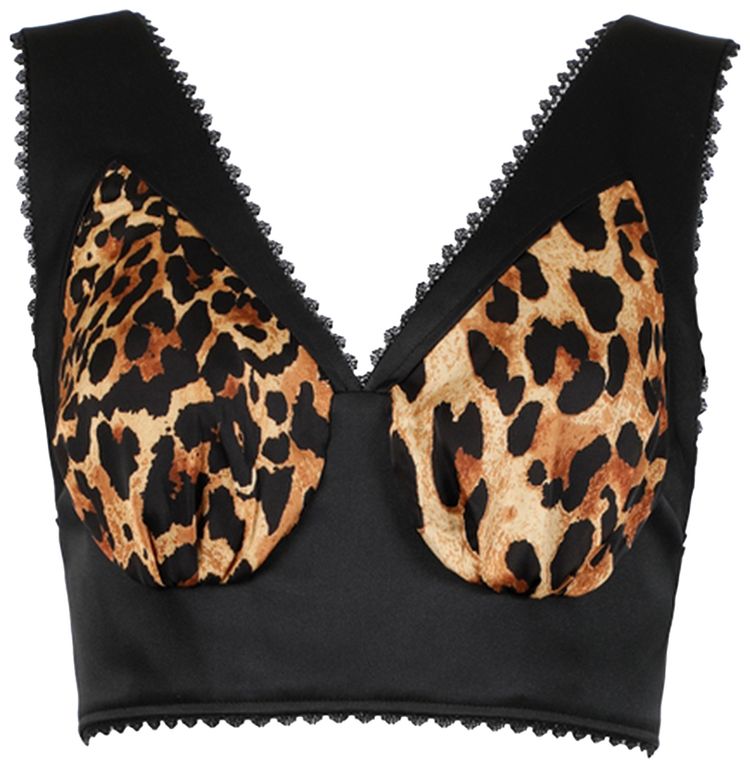 Rabanne Cropped Top Leopard