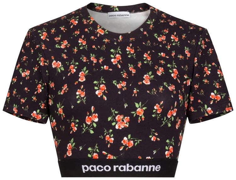 Rabanne Top BlackPluie De Roses