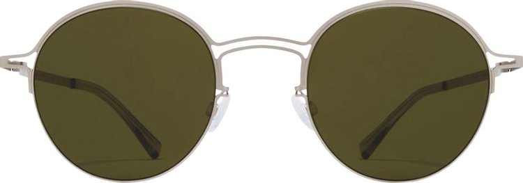 Mykita MMCRAFT014 Sunglasses 'Matte Silver/Raw Green Solid'