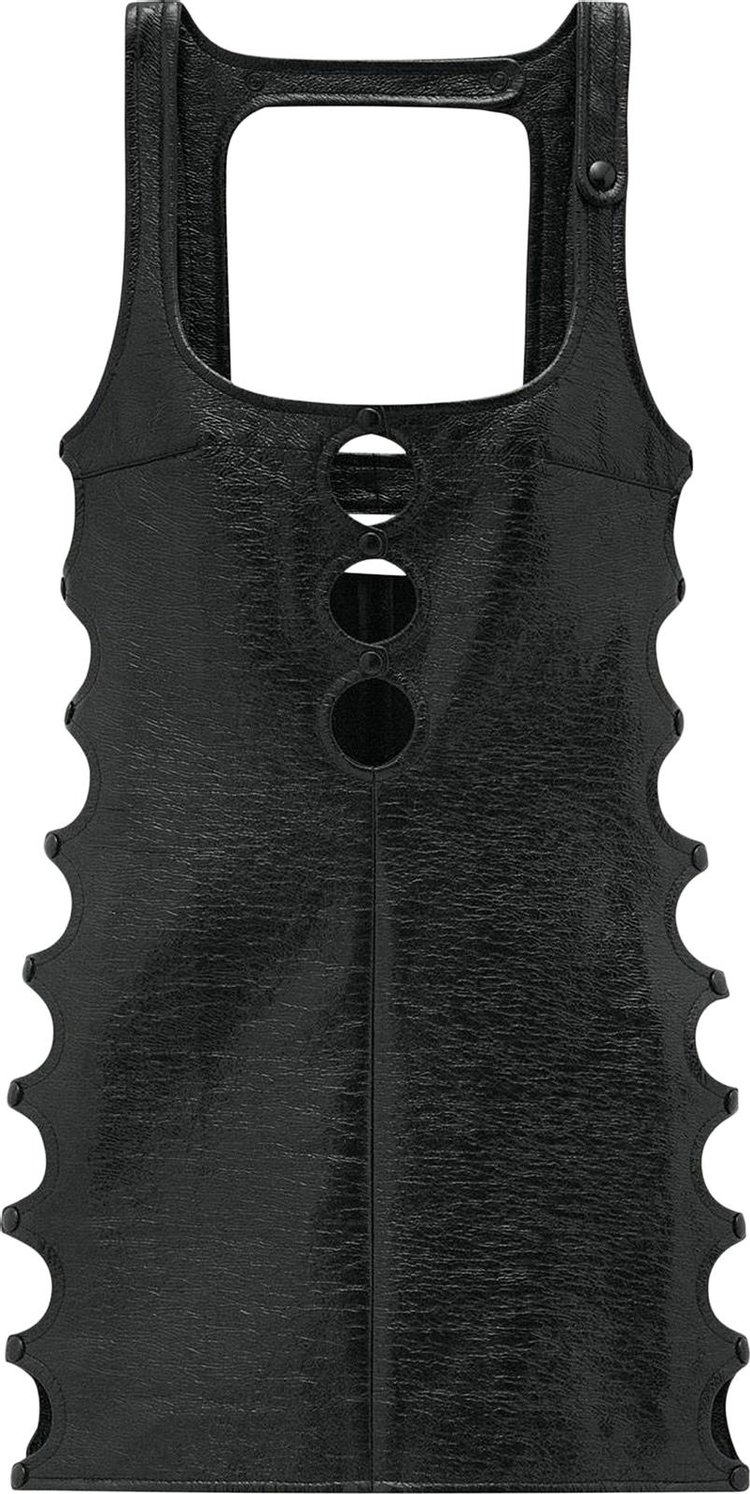 Courrèges Vinyl Cutout Mini Dress 'Black'