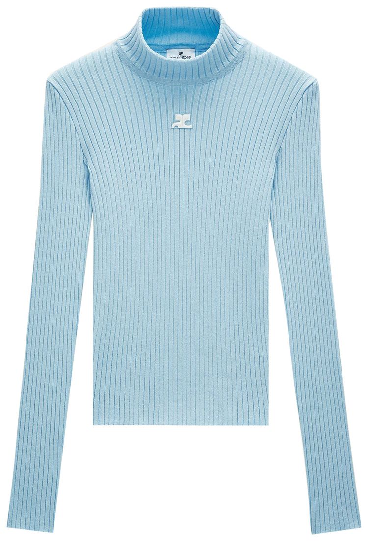 Courrèges Long-Sleeve Knit Jumper 'Paste Lblue'