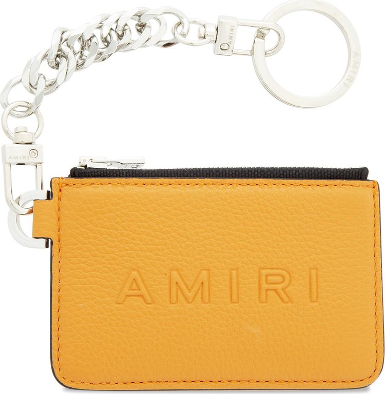 Amiri Pebbled Logo Chain Wallet 'Orange'
