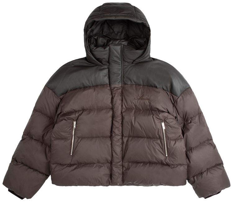 Amiri Short Down Jacket Brown