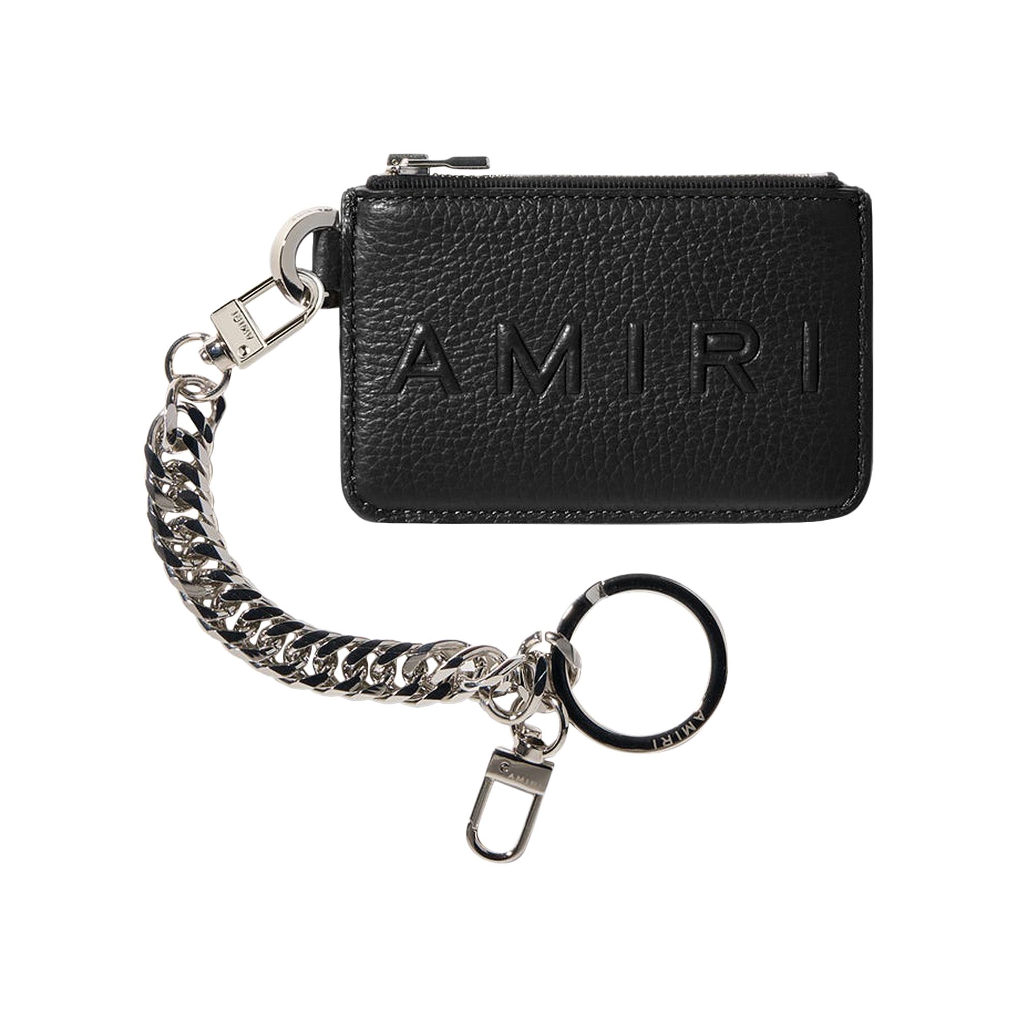 送料無料ライン対応ショップ限定キャンペーン Logo Pebbled Amiri Buy Chain 001 PS22MAW013 - 'Black' Wallet 小物
