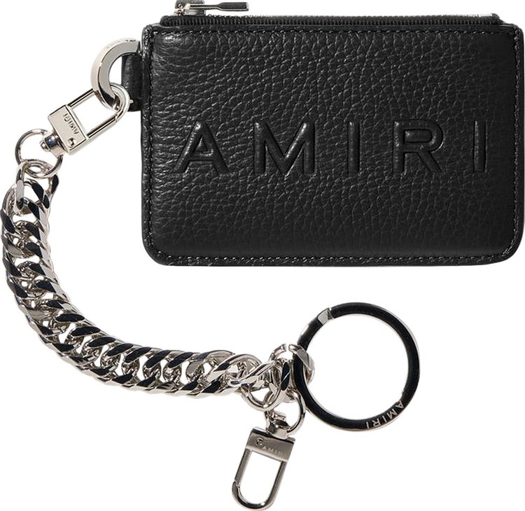 Amiri Pebbled Logo Chain Wallet 'Black'