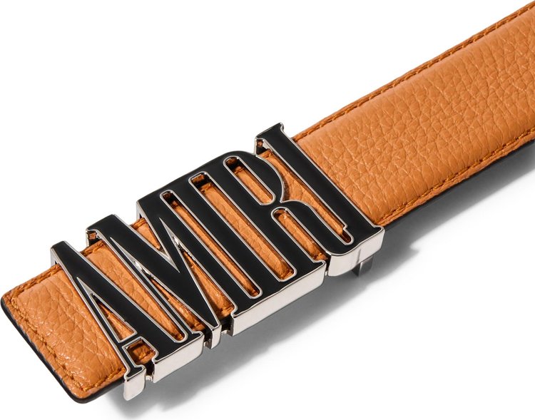 Amiri Pebbled 3cm Belt Orange