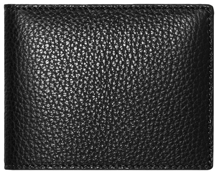 Amiri Pebbled Logo Bifold Wallet Black