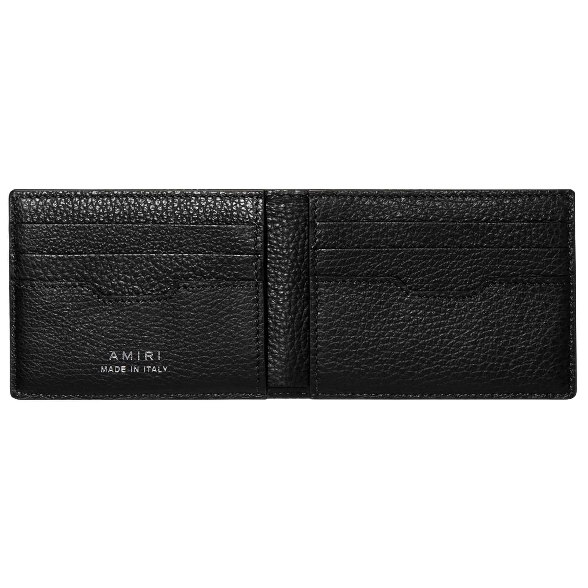 Buy Amiri Pebbled Logo Bifold Wallet 'Black' - PS22MAW009