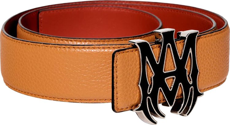 Amiri Pebbled 4cm MA Belt Orange