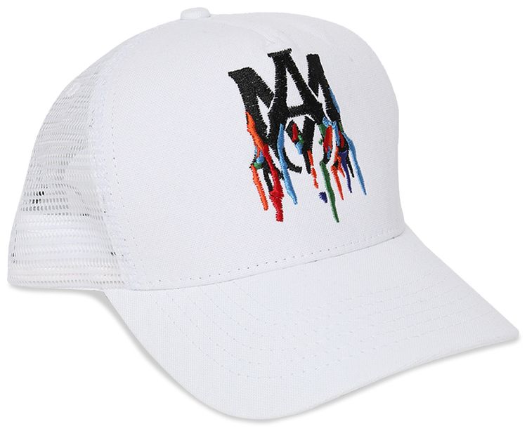 Amiri Paint Drip MA Logo Trucker White