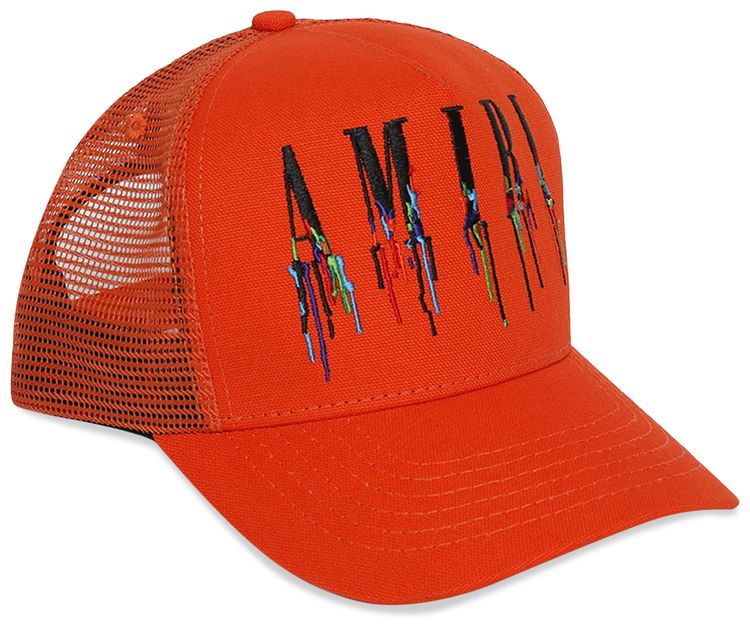 Amiri Paint Drip Core Logo Trucker Orange