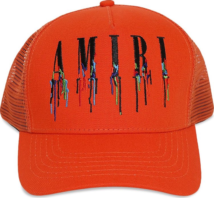 Amiri Paint Drip Core Logo Trucker Hat – KANOPY