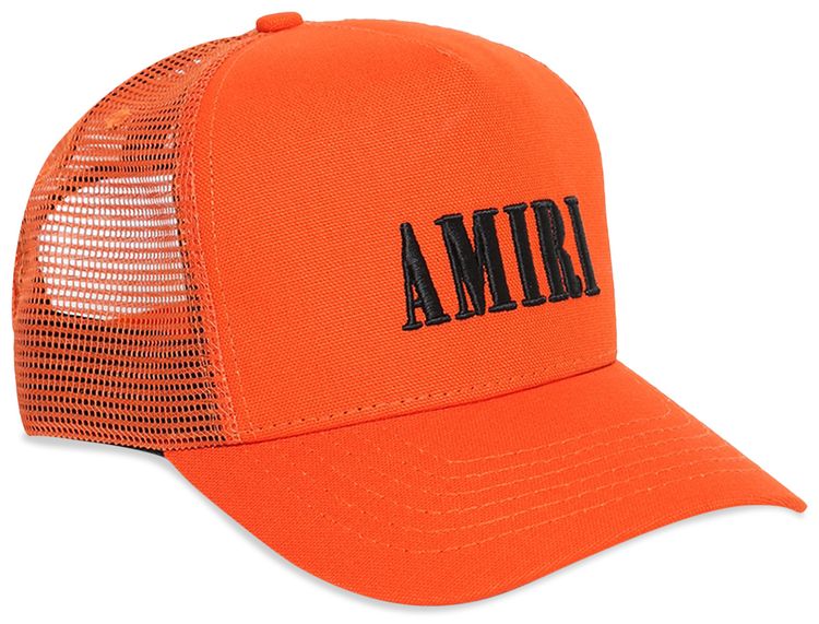 Amiri Core Logo Trucker Hat OrangeBlack