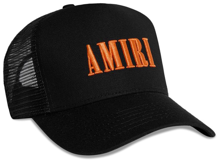 Amiri Core Logo Trucker Hat BlackOrange