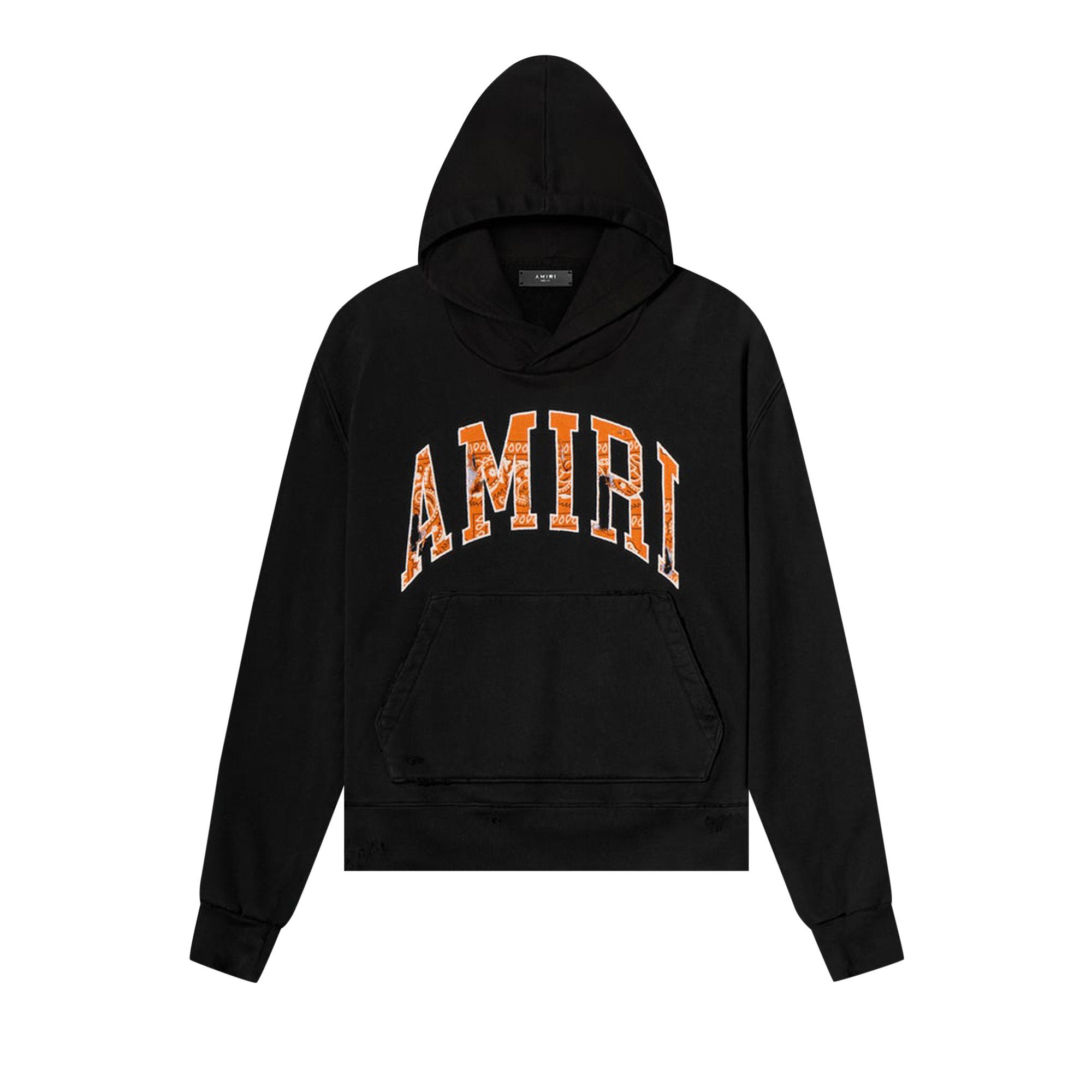 Buy Amiri Bandana Applique Hoodie 'Black/Orange Buy Amiri Bandana Applique Hoodie 'Black/Orange