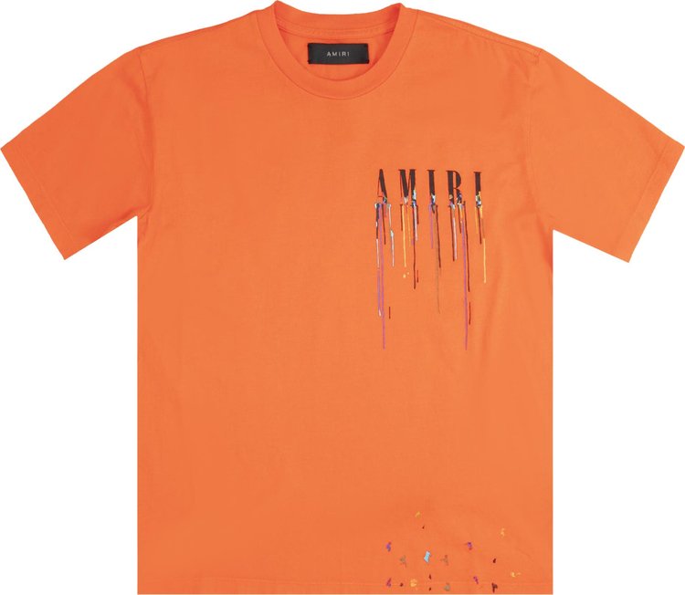 Amiri Paint Drip Core Logo Tee 'Orange/Black'