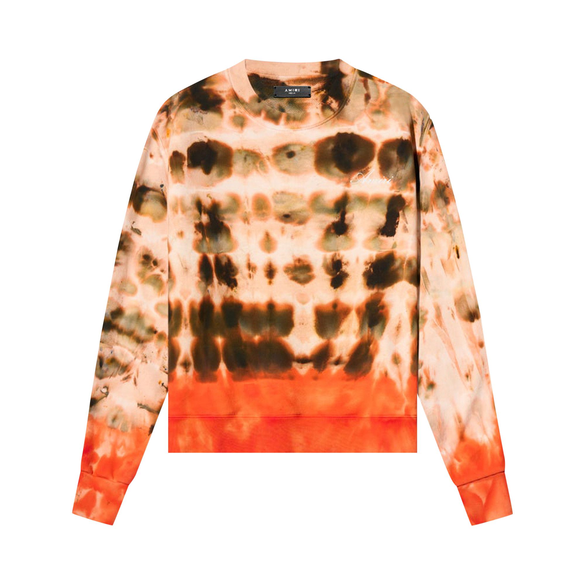 Orange tie dye sweatshirt hotsell