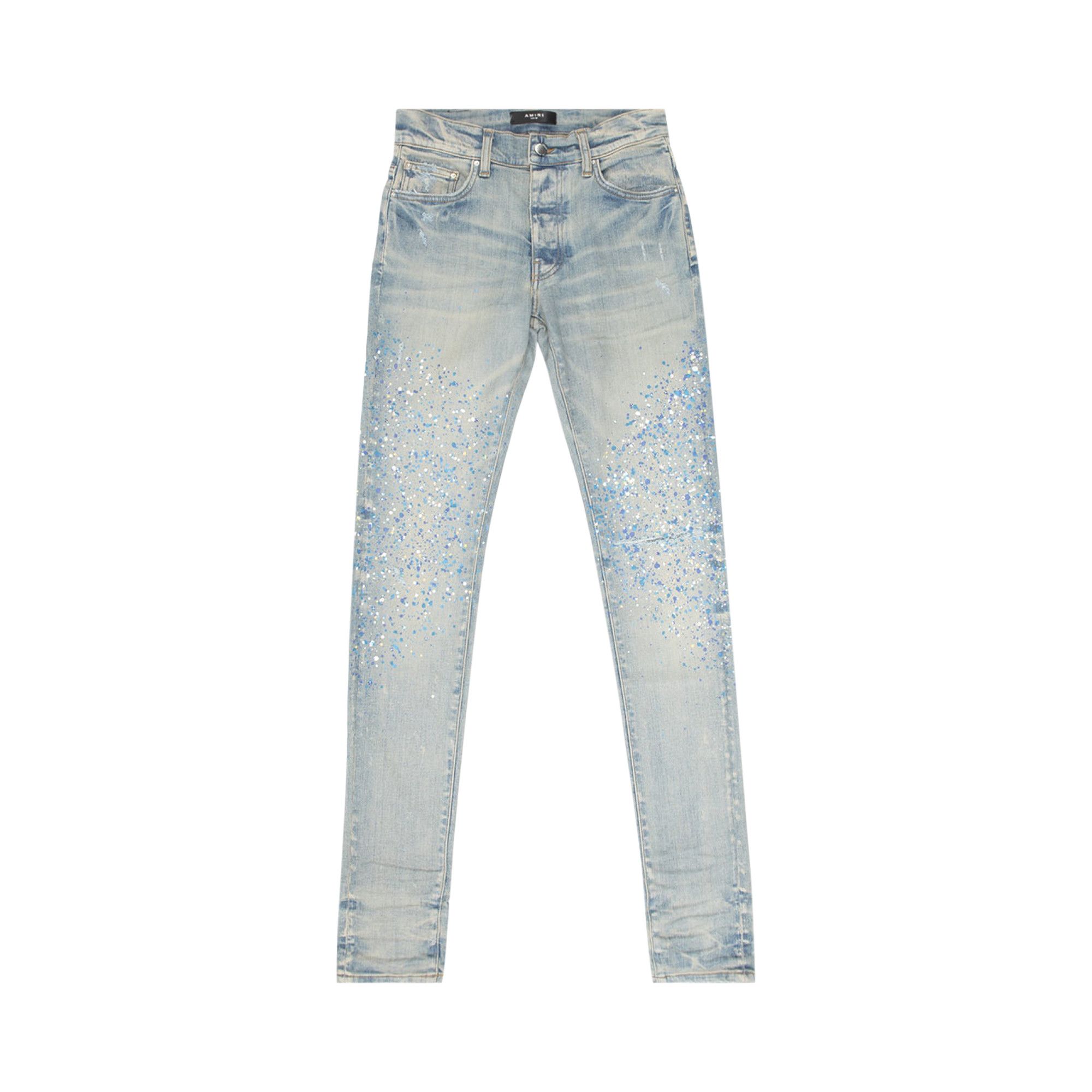 Buy Amiri Crystal Painter Jean Clay Indigo MDS114 408 CLAY GOAT