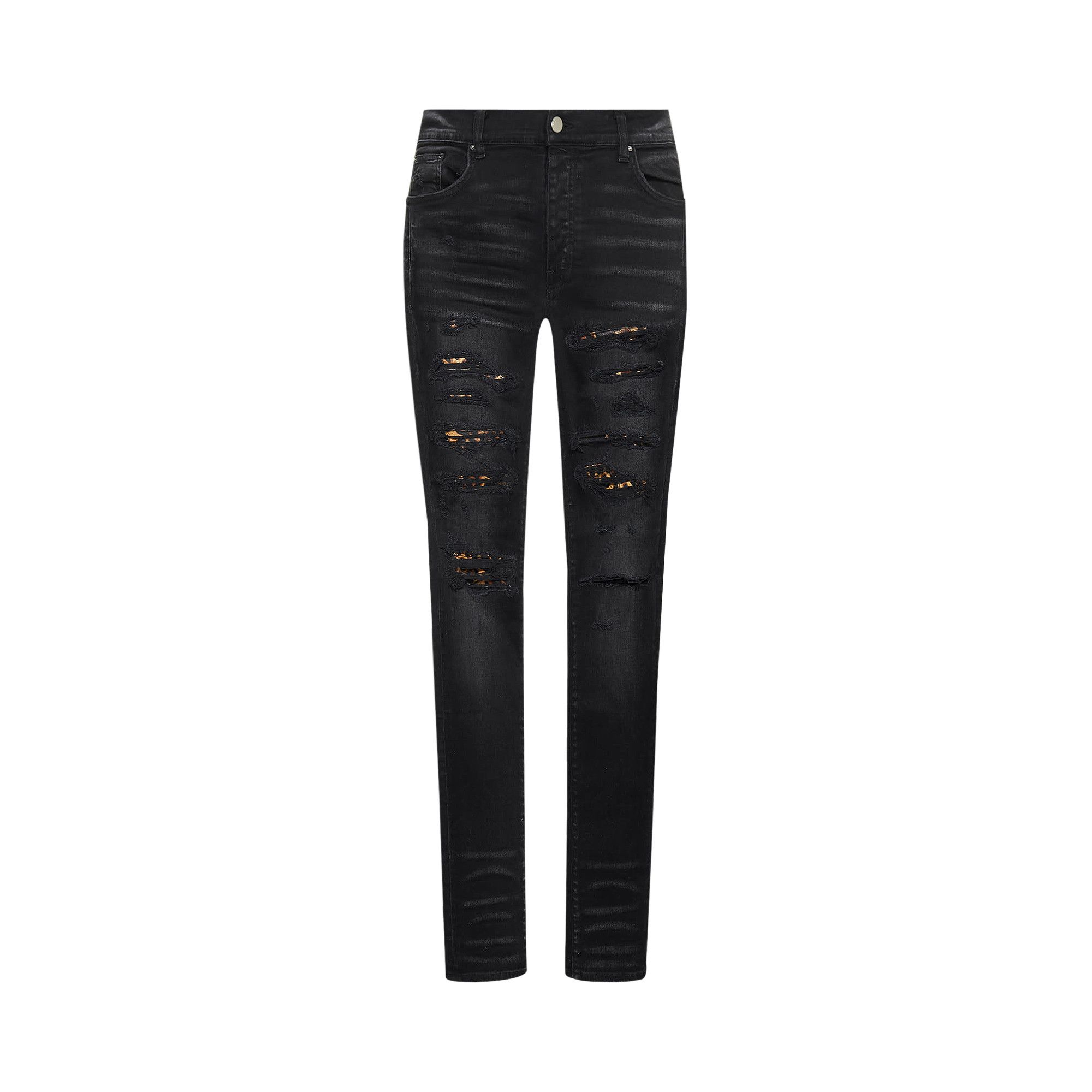 Amiri black thrasher jeans new arrivals