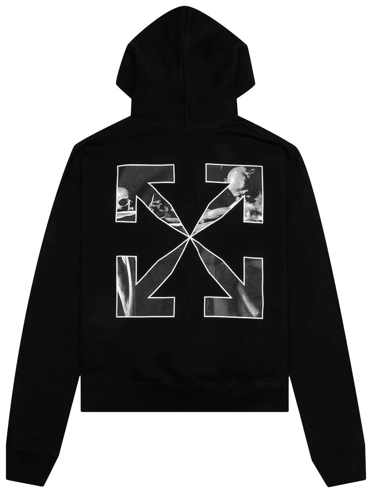 Off White Caravag Arrow Over Hoodie BlackWhite